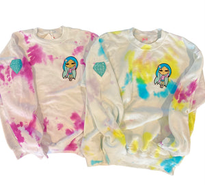 LOVE & PEACE ADULT HAND-DYED CREWNECK