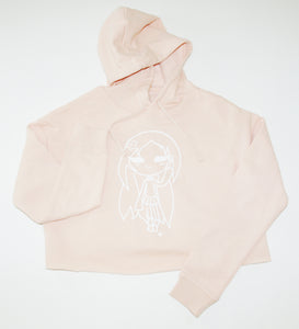 PEACE ADULT CROPPED HOODIE ROSE