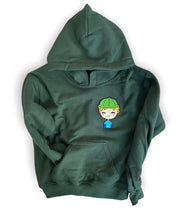 Load image into Gallery viewer, DUDE PATCH YOUTH HOODIE, HUNTER GREEN
