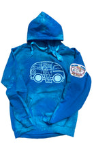 Load image into Gallery viewer, HAMPTONS WASH-OUT BLUE STAR ADULT HOODIE W/ VINTAGE PATCH
