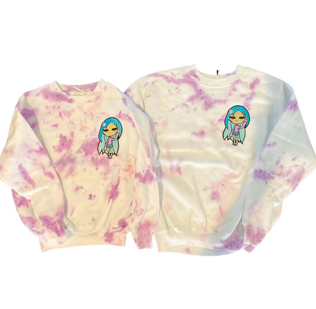 LOVE & PEACE YOUTH CREWNECK PURPLE